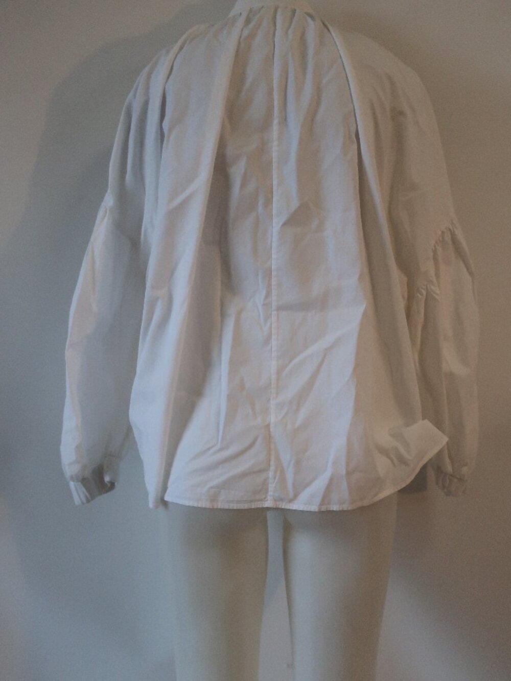 Womens Mother of Pearl No Frills White (Item-54) Cold Shoulder Tie Neck Top M - Picture 9 of 13